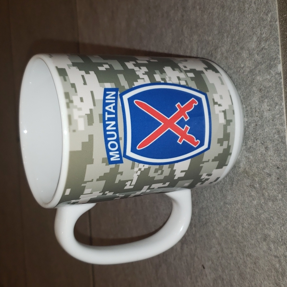 Logo Camo Ceramic Coffee Mug - Green Camo